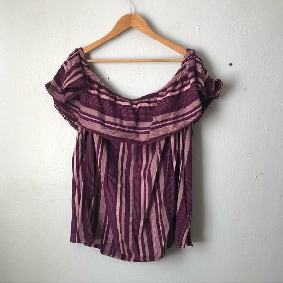 Lane Bryant boho off the shoulder blouse nwt size 18/20 - Picture 6 of 7